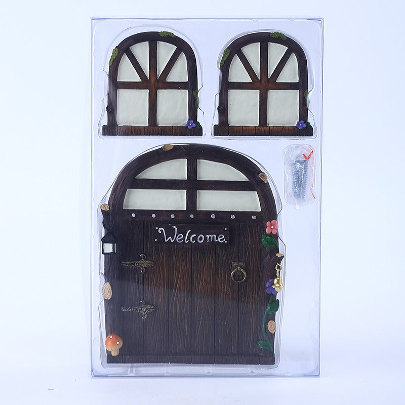 Garden Elf Fairy Door Hanger Glow Elf Resin