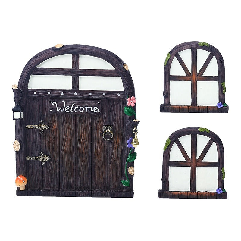 Garden Elf Fairy Door Hanger Glow Elf Resin