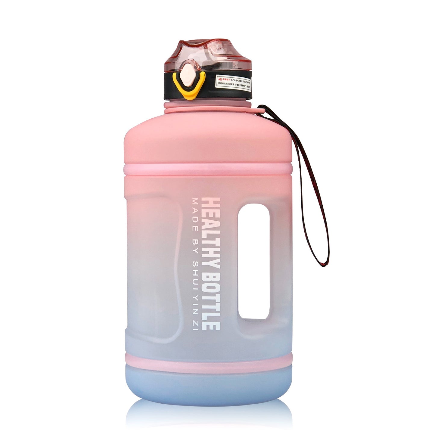 2.2L Water Bottle Straw Frosted Gradient Heat-Resistant Drop-Resistant Sports Fitness Space Cup Water Bottle