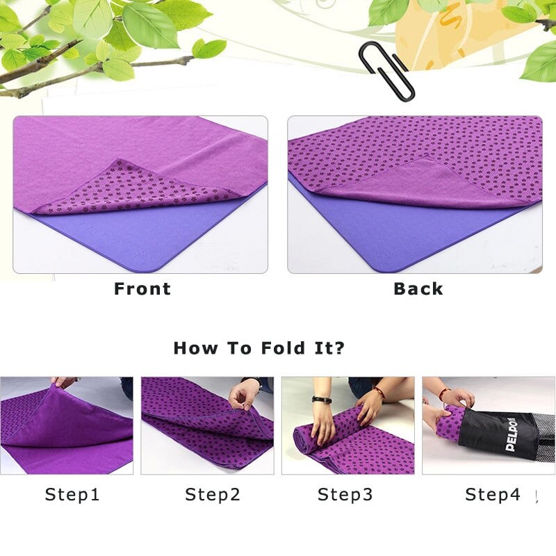 YOUGLE Non Slip Yoga Mat Cover Towel Blanket For Fitness Exercise Pilates Training