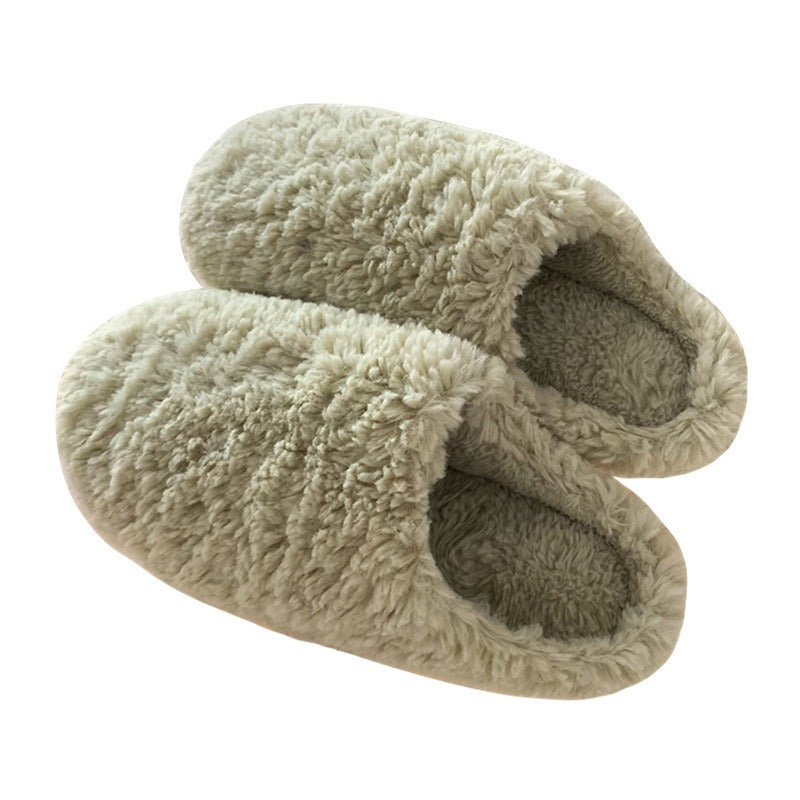 Winter Japanese student simple home warm cotton slippers for women fashion indoor plush shoes