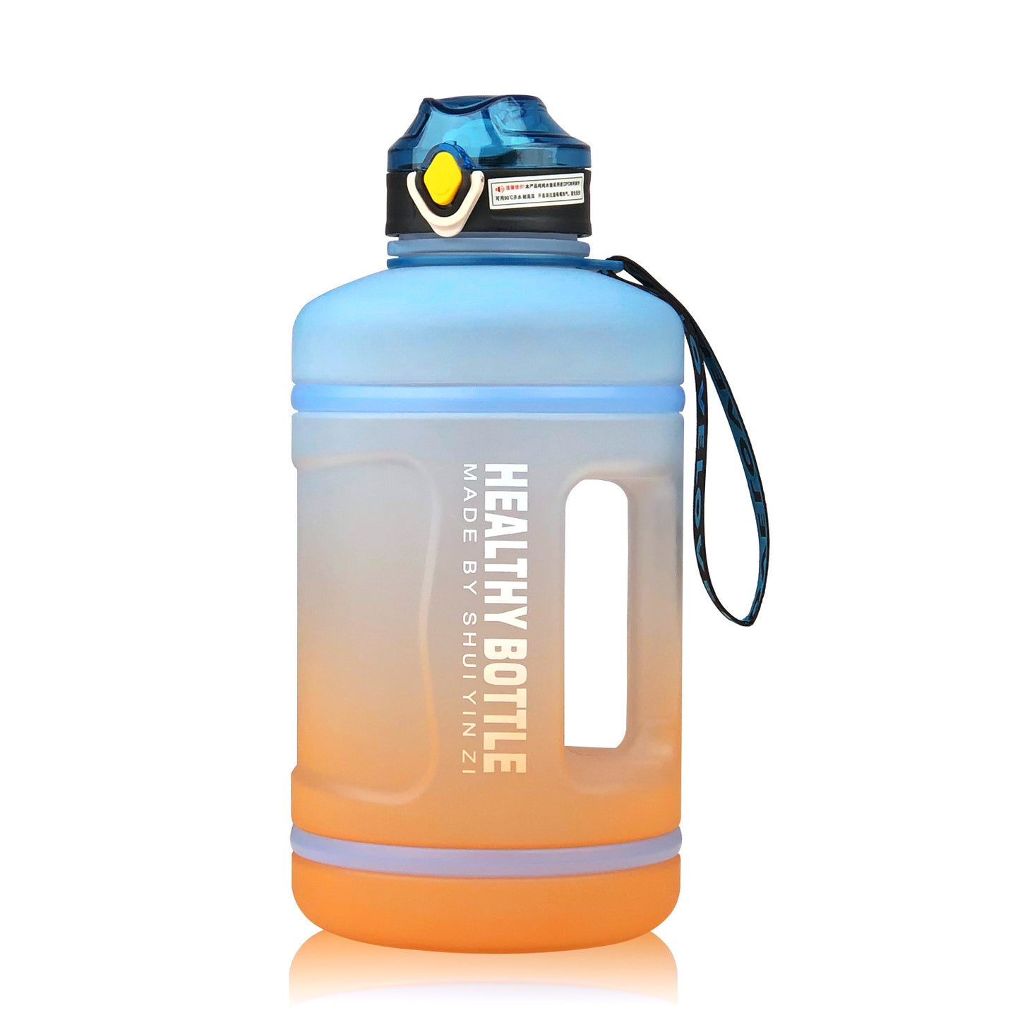 2.2L Water Bottle Straw Frosted Gradient Heat-Resistant Drop-Resistant Sports Fitness Space Cup Water Bottle