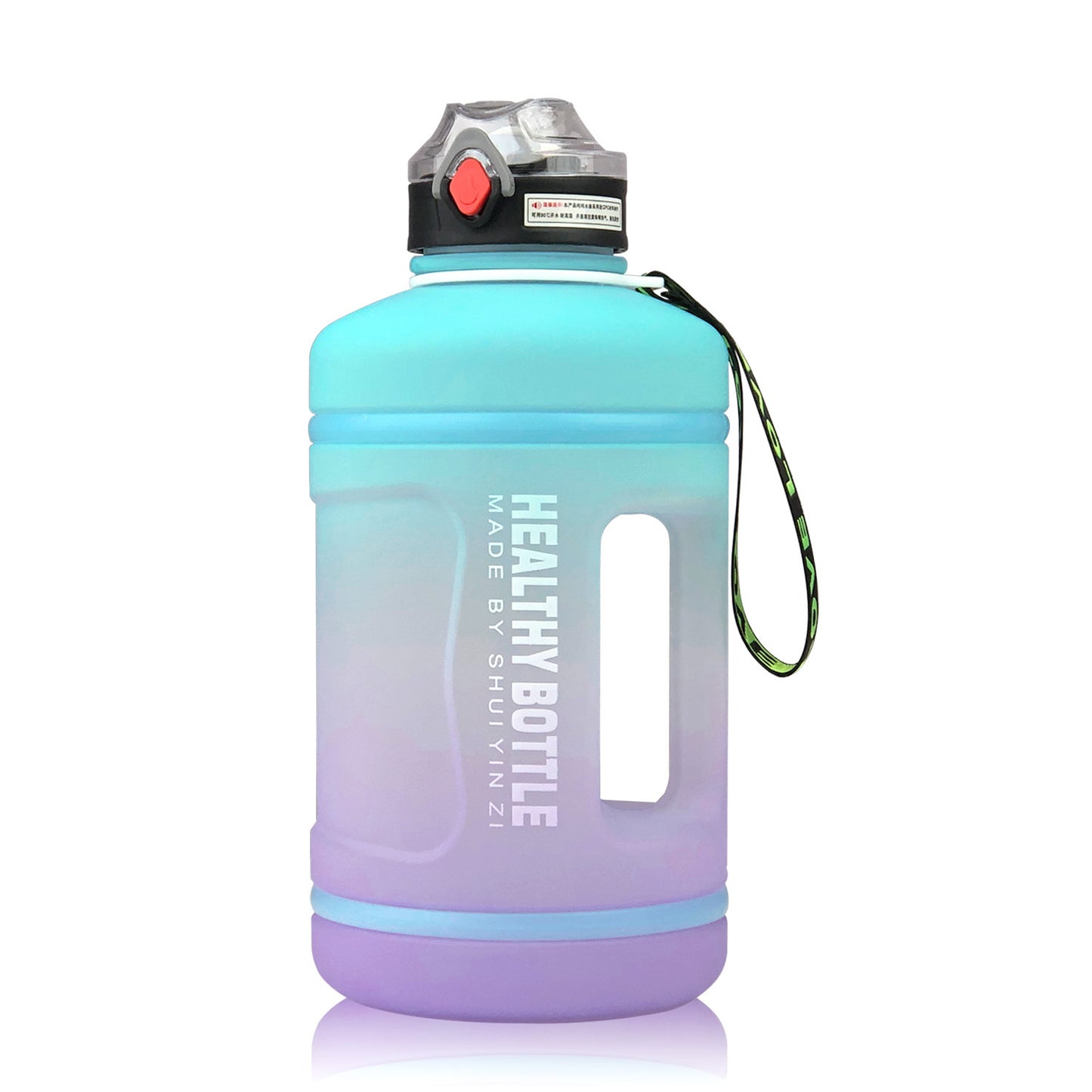 2.2L Water Bottle Straw Frosted Gradient Heat-Resistant Drop-Resistant Sports Fitness Space Cup Water Bottle