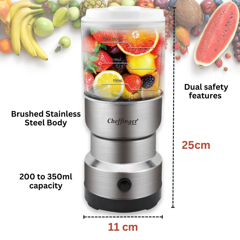 Cheffinger CF-CGB300: 300W Coffee Grinder & Juice Electric Blender