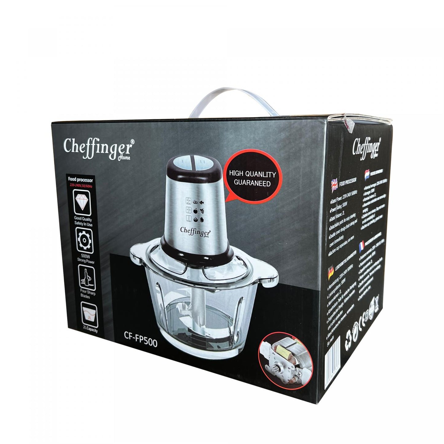 Cheffinger CF-FP500: 2L Food Processor - 500W