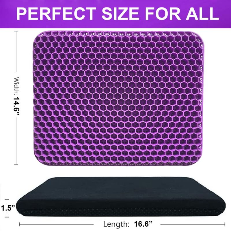 Herzberg HG-03169: Gel Seat Cushion - Purple