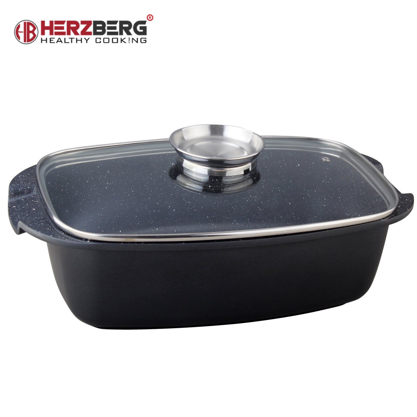 Herzberg HG-7032RG: 32cm Marble Coating Roaster Grill