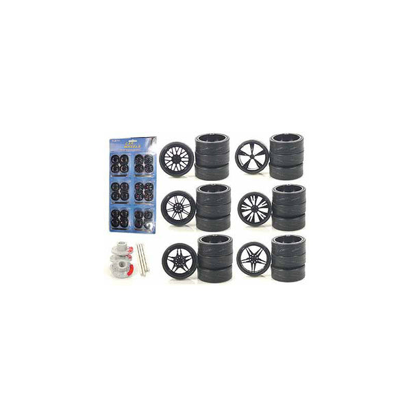 Wheels and Tires Multipack Set of 24 pieces for 1/18 Scale Cars and Trucks