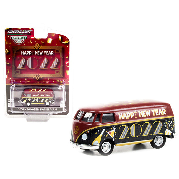 Volkswagen Panel Van "Happy New Year 2022" "Hobby Exclusive" 1/64 Diecast Model by Greenlight