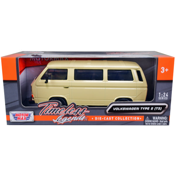 Volkswagen Type 2 (T3) Van Beige "Timeless Legends" Series 1/24 Diecast Model Car by Motormax