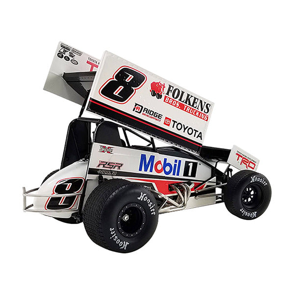 Winged Sprint Car #8 Aaron Reutzel "Mobil 1" Roth Motorsports "World of Outlaws" (2022) 1/18 Diecast Model Car by ACME