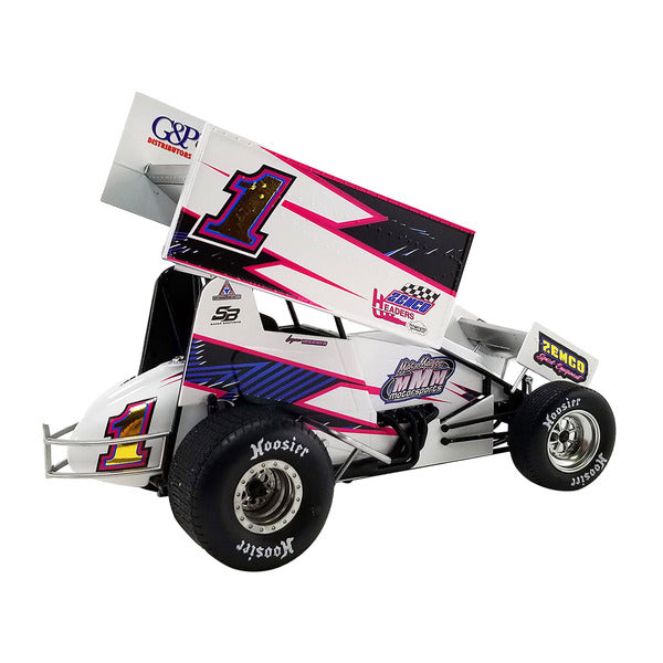 Winged Sprint Car #1 Logan Wagner "ZEMCO" Mac Magee Motorsports (2022) 1/18 Diecast Model Car by ACME