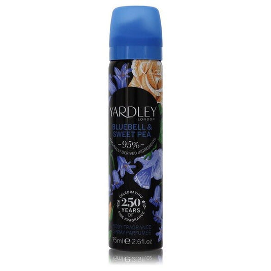 Yardley Bluebell & Sweet Pea Body Fragrance Spray 2.6 Oz For Women