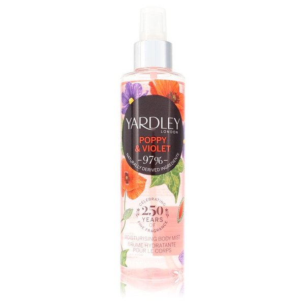 Yardley Poppy & Violet Body Mist 6.8 Oz For Women