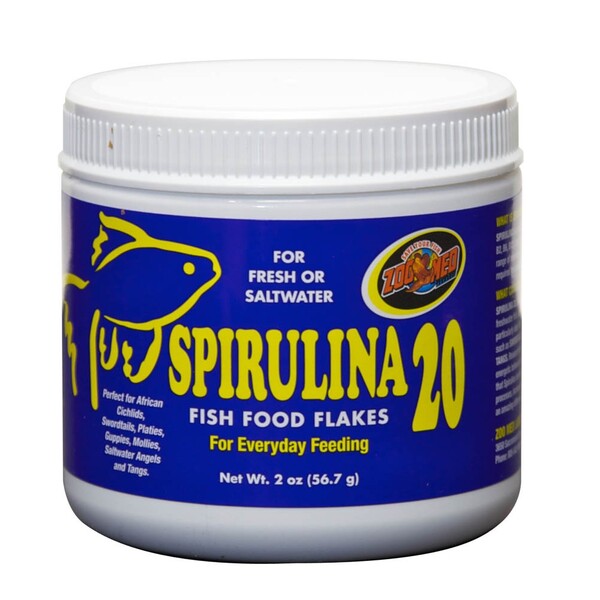 Zoo Med Spirulina 20 Flakes Fish Food 2 oz