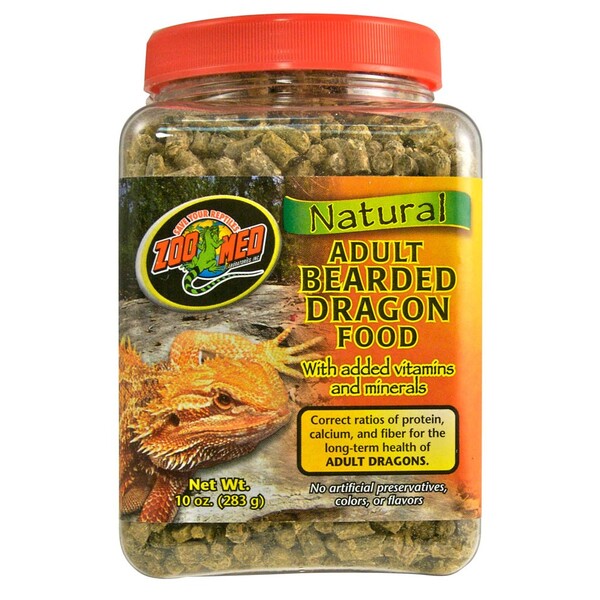 Zoo Med Natural Adult Bearded Dragon Dry Food 10 oz