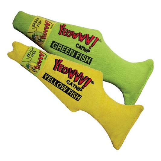 Yeowww! Fish Catnip Toy Yellow 7 in