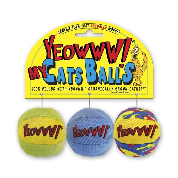 YEOW C MY CATS BALLS 3PK