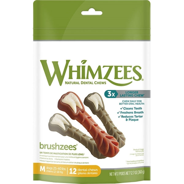 Whimzees Brushzees Medium 12.7 Oz. Bag