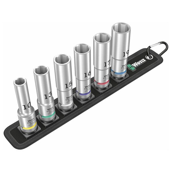 Wera Metric 1/2" Drive Deep Socket Set (6 Piece Set)