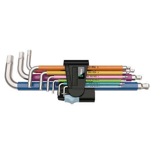 Wera Metric Hex-Plus Allen Wrench Set (9-Piece Set) - Color Coded