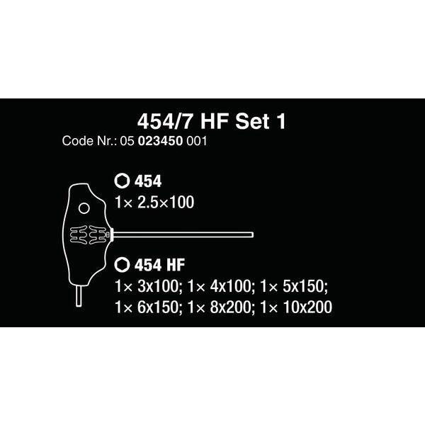 Wera T-Handle Metric Hex-Plus Driver Set with Rack (7-Piece Set)