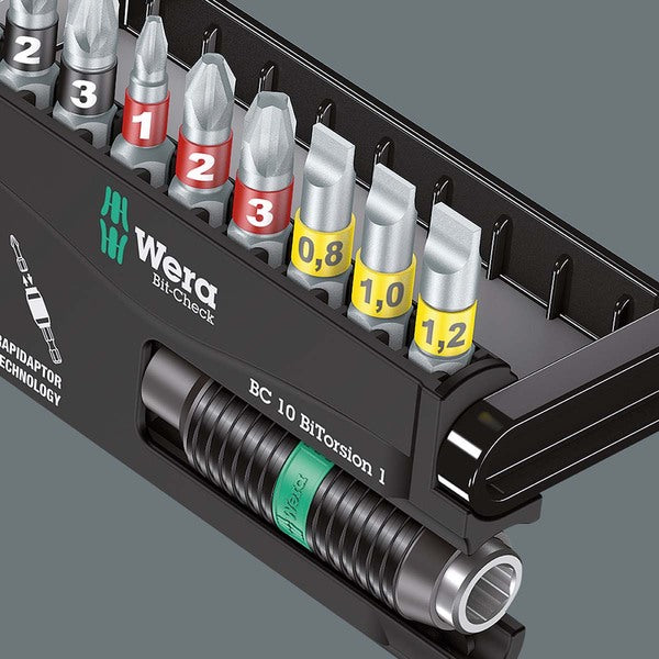 Wera BC Universal Rapidaptor Bit-Check (30-Piece Set)