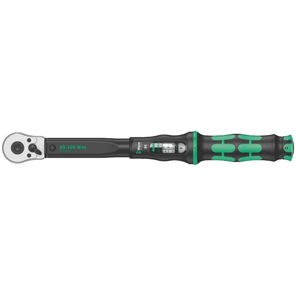 WERA 3/8" Adjustable Torque Wrench with Reversible Ratchet 20-100 Nm / 15-73 ft lbs