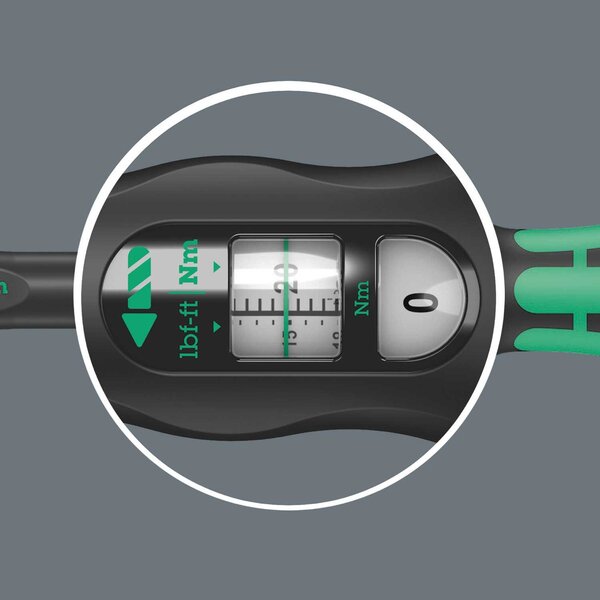 WERA 3/8" Adjustable Torque Wrench with Reversible Ratchet 20-100 Nm / 15-73 ft lbs