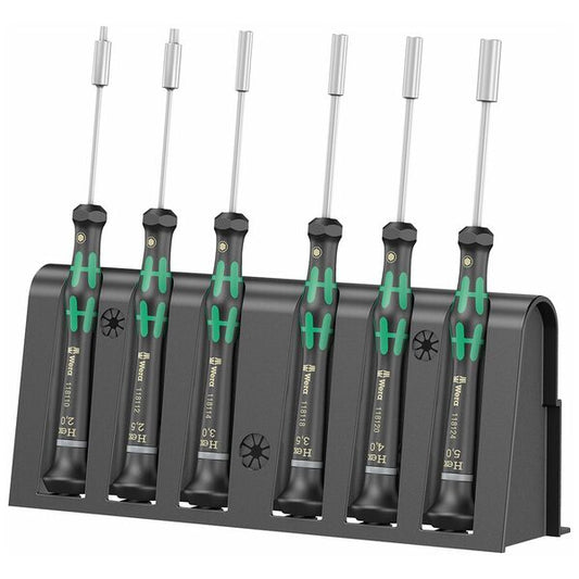 Wera Metric Precision Micro Nutdriver Set and Rack (6-Piece)