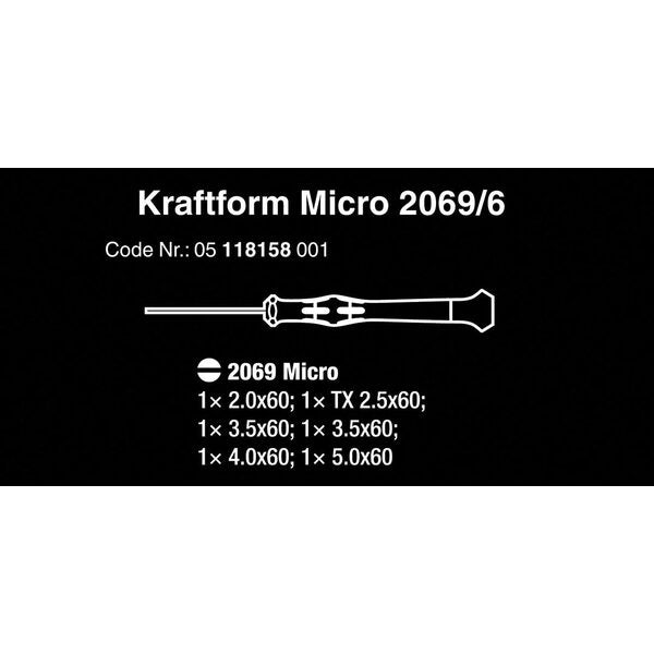 Wera Metric Precision Micro Nutdriver Set and Rack (6-Piece)