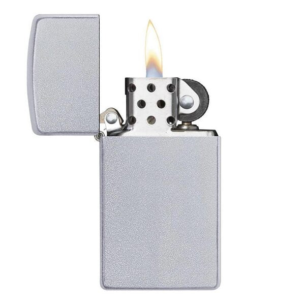 Zippo *1605* Windproof Lighter Slim Satin Chrome