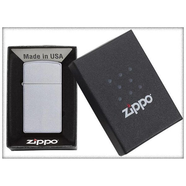 Zippo *1605* Windproof Lighter Slim Satin Chrome