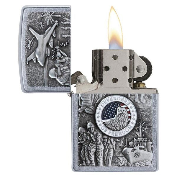 Zippo Windproof Lighter Joined Forces Emblem Street Chrome