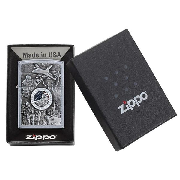 Zippo Windproof Lighter Joined Forces Emblem Street Chrome