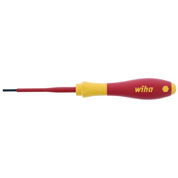 Wiha Insulated SoftFinish Slotted Screwdriver 2.5mm x 75mm