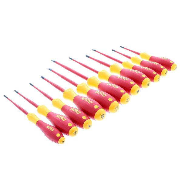 Wiha Insulated SlimLine Slotted/Phillips/Square/Xeno Screwdrivers (11 Piece Set)