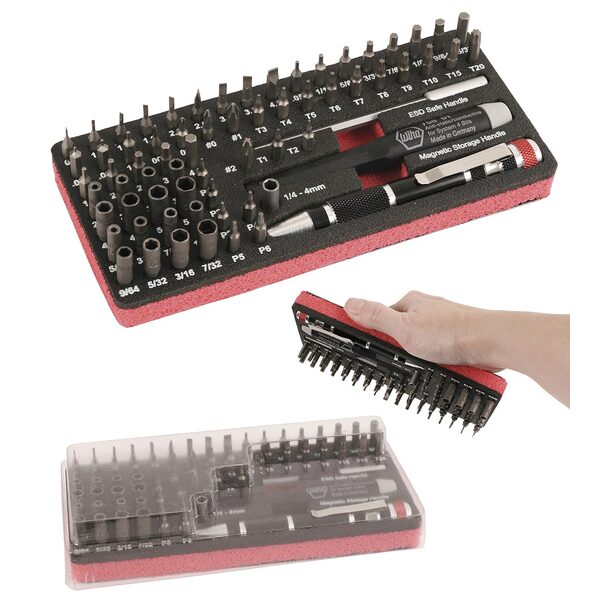 Wiha ESD Safe Master Technicians Ratchet and Micro Bits - 68 Piece Set